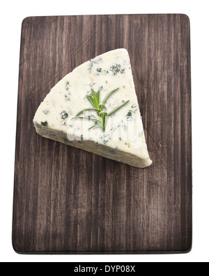 Blue Cheese On Wooden Cutting Board Stock Photo