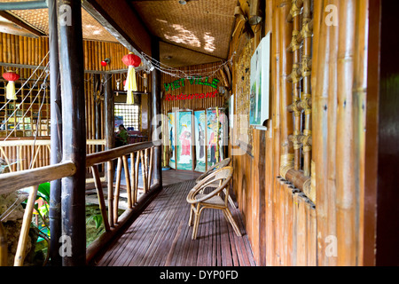 Restaurant in the Vietnamese Village Viet Ville in Puerto Princesa, Palawan, Philippines Stock Photo