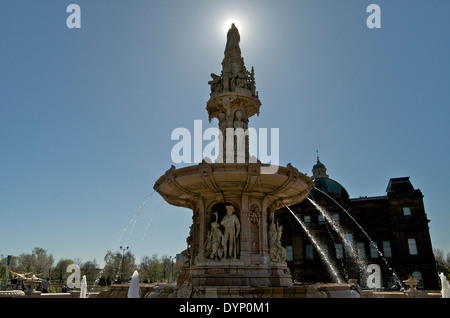 The Doulton Fountain on Glasgow Green, Glasgow. Stock Photo