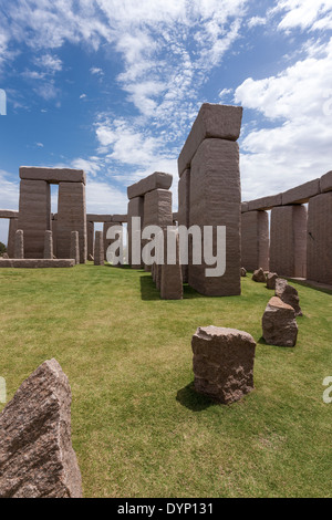 Esperance Stonehenge is a full size replica of the Orgininal in the U.K. as it would have looked around 1950 B.C. Stock Photo