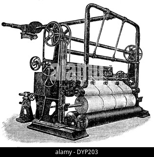 Vintage equipment for paper production, illustration from Soviet encyclopedia, 1927 Stock Photo