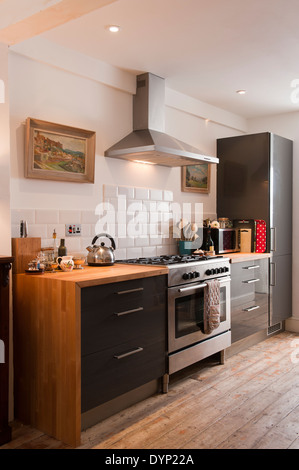 Kitchen fitted with Ikea units Stock Photo