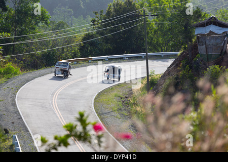 Typical Tricycle in Puerto Princesa, Palawan, Philippines Stock Photo