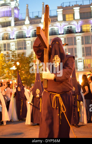 Easter Parade Procession Semana Santa Madrid Spain Stock Photo