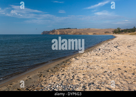 Beach on Olkhon Island, Lake Baikal, Siberia, Russia Stock Photo