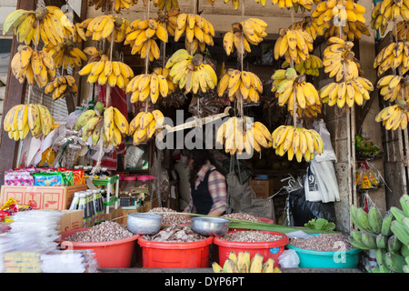 Stall in Pyin U Lwin, Mandalay Region, Myanmar (Burma) Stock Photo