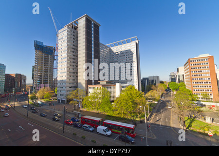 Lunar House, 1960 Modernist style building architecture in Croydon, April 2014 Stock Photo