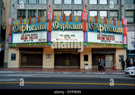 The Orpheum Theater on Broadway in downtown Los Angeles, California Stock Photo