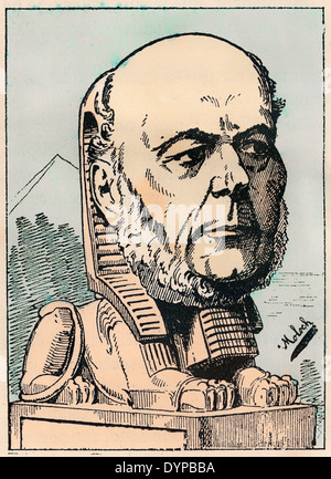 François Paul Jules Grévy, 1807-1891, President of the French Third Republic, political caricature, 1882, by Alphonse Hector Col Stock Photo