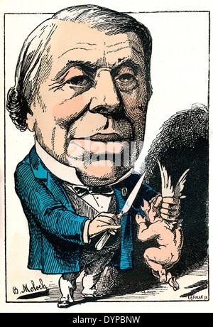 Philippe Ricord, 1800-1889, a French physician, Political caricature, 1882, by Alphonse Hector Colomb Stock Photo