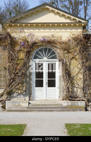 Garden House with Wisteria in Munich Germany