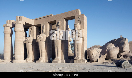 Ramesseum the funeral temple of pharaoh Ramses II the Great(1303-1213 b.C. XIX dyn.) Stock Photo