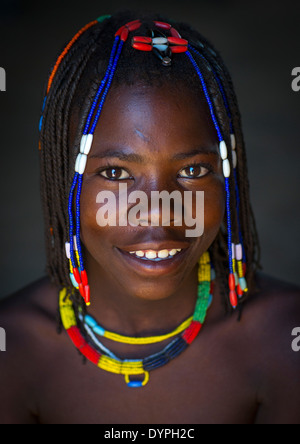 Mucawana Tribe Girl, Ruacana, Namibia Stock Photo