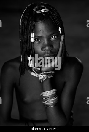 Mucawana Tribe Girl, Ruacana, Namibia Stock Photo