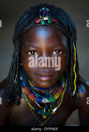 Mucawana Tribe Girl, Ruacana, Namibia Stock Photo