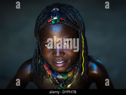 Mucawana Tribe Girl, Ruacana, Namibia Stock Photo