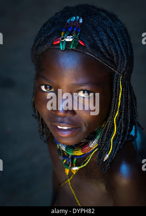 Mucawana Tribe Girl, Ruacana, Namibia Stock Photo