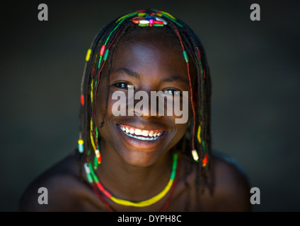 Mucawana Tribe Girl, Ruacana, Namibia Stock Photo