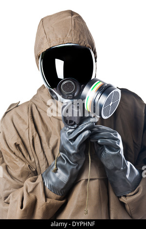 A man wearing an NBC Suit (Nuclear - Biological - Chemical) Stock Photo