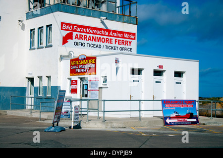 Arranmore Ferry ticket office next to the old ice house in Burtonport County Donegal Ireland Stock Photo