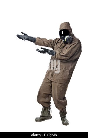 A man wearing an NBC Suit (Nuclear - Biological - Chemical) Stock Photo