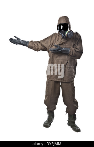 A man wearing an NBC Suit (Nuclear - Biological - Chemical) Stock Photo