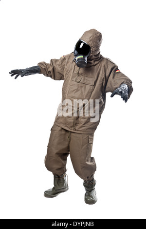 A man wearing an NBC Suit (Nuclear - Biological - Chemical) Stock Photo