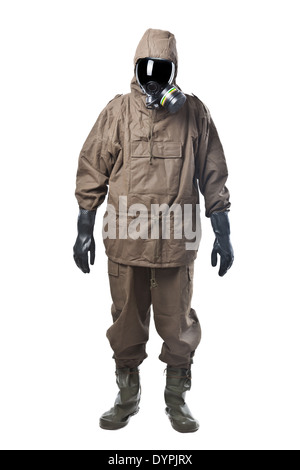 A man wearing an NBC Suit (Nuclear - Biological - Chemical) Stock Photo