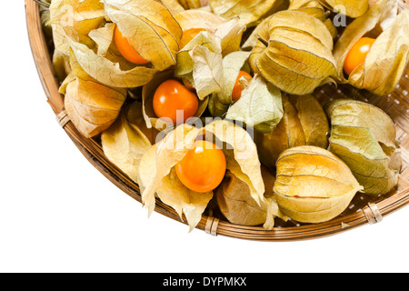Physalis isolated on a white background, saved clipping path Stock Photo