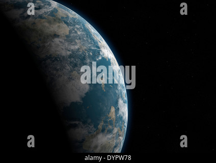 illustration of planet earth with copy space Stock Photo
