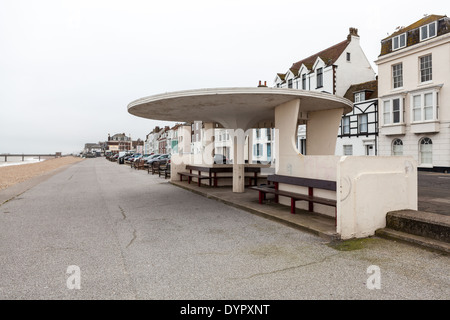 Modernist promenade seating in Deal, Kent Stock Photo