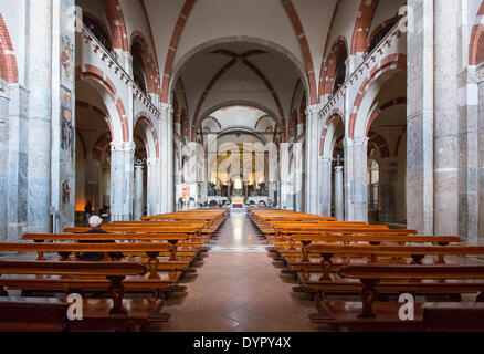 Milan, Italy. 23rd Apr, 2014. the Sant'Ambogio church interior Credit:  Realy Easy Star/Alamy Live News Stock Photo