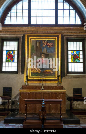 Milan, Italy. 23rd Apr, 2014. the Sant'Ambogio church interior Credit:  Realy Easy Star/Alamy Live News Stock Photo