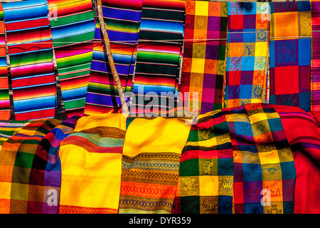 Colourful Handicrafts For Sale, Chichen Itza, Yucatan, Mexico Stock Photo