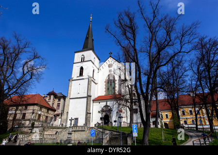 Church of the Exaltation of the Holy Cross in Litomysl, UNESCO town, Czech Republic Stock Photo