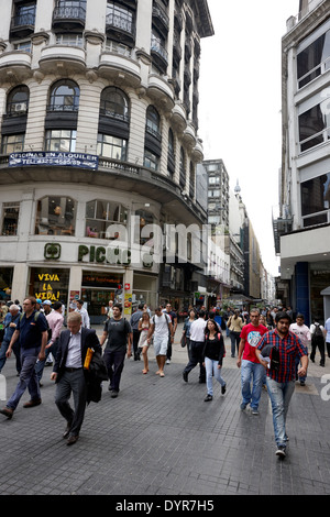 busy shopping area of calle florida street downtown Buenos Aires Argentina Stock Photo