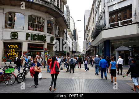 busy shopping area of calle florida street downtown Buenos Aires Argentina Stock Photo