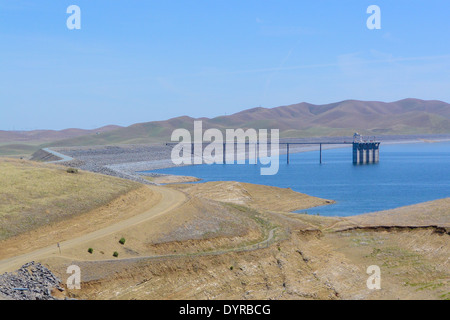 The San Luis Reservoir near Los Banos, Calif., is at record low levels ...