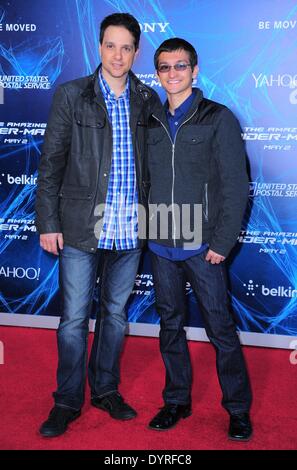 New York, NY, USA. 24th Apr, 2014. Ralph Macchio, Son Daniel Macchio at arrivals for THE AMAZING SPIDER-MAN 2, Ziegfeld Theatre, New York, NY April 24, 2014. Credit:  Gregorio T. Binuya/Everett Collection/Alamy Live News Stock Photo