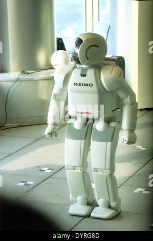 Asimo a humanoid robot created by Honda giving a performance on stage ...