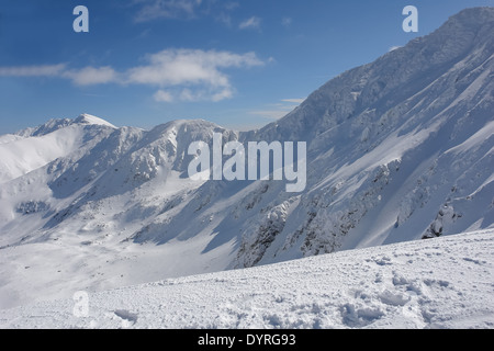 Mountain view with valley in Jasna, Low Tatras. Stock Photo