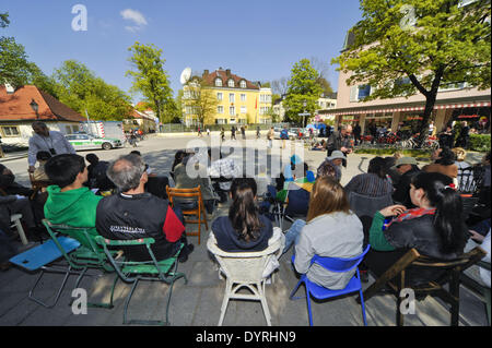 Demo for Ai Weiwei in front of the Chinese Consulate General in Munich, 2011 Stock Photo