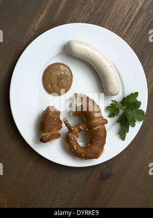 Weisswurst breakfast, 2012 Stock Photo