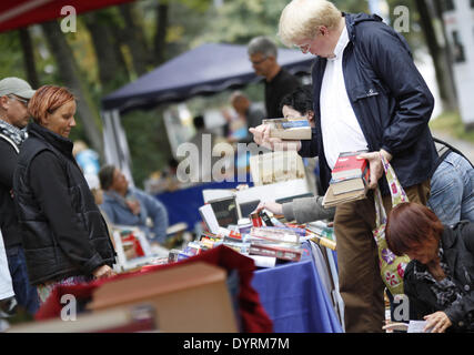 The 'Lisar' book flea market in Munich, 2012 Stock Photo