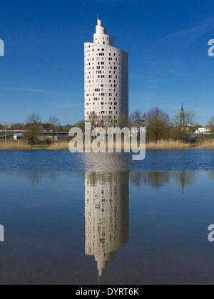 Snail-Tower (Tigutorn) seen over Anne kanal, Tartu Estonia Europe EU Stock Photo