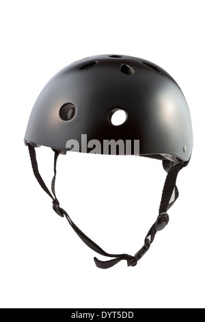 Black skater Helmet isolated on white background Stock Photo