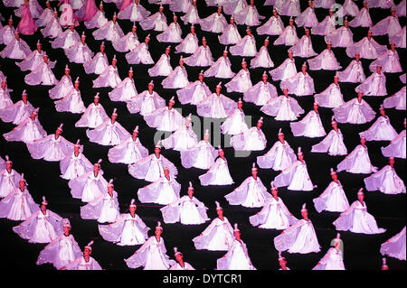 Arirang Mass Games in Pyongyang Stock Photo