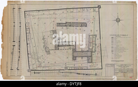 Goliad State Historical Park - Archeological Plan - SP.43.7 Stock Photo