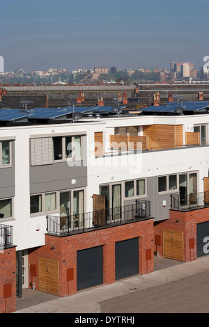 Aerial shot of Green Street Housing with Nottingham Castle in view Stock Photo