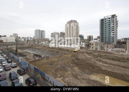 Construction area 'Winterpark' in Baku Stock Photo